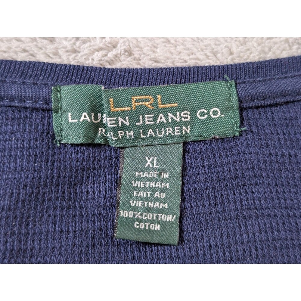 Lauren Ralph Lauren Top Women's XL Blue Shoulder Zip 3/4 Sleeve Knit - Picture 4 of 8